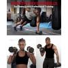 Garvee 5-50 LB Hex Dumbbell Set of 2, Hand Weights Dumbbells Pair with Cast Iron Core, Rubber Encased Coating and Textured Carbon Steel Handle for Home Gym Strength Training(25 LBS Pair)