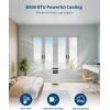 Garvee 8,000 BTU Portable Air Conditioner, 3-in-1 Portable AC Unit with Cool, Dehumidifier & Fan Modes, Covers Rooms up to 350 sq.ft, Sleep Mode, Remote Control, Timer & Full Window Kit(White Body Black Panel)