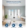 Garvee 8,000 BTU Portable Air Conditioner, 3-in-1 Portable AC Unit with Cool, Dehumidifier & Fan Modes, Covers Rooms up to 350 sq.ft, Sleep Mode, Remote Control, Timer & Full Window Kit(White Body Grey Panel)