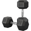Garvee 5-50 LB Hex Dumbbell Set of 2, Hand Weights Dumbbells Pair with Cast Iron Core, Rubber Encased Coating and Textured Carbon Steel Handle for Home Gym Strength Training(40 LBS Pair)