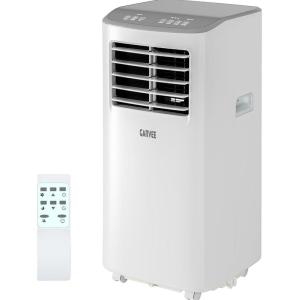 Garvee 8,000 BTU Portable Air Conditioner, 3-in-1 Portable AC Unit with Cool, Dehumidifier & Fan Modes, Covers Rooms up to 350 sq.ft, Sleep Mode, Remote Control, Timer & Full Window Kit(White Body Grey Panel)
