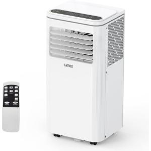 Garvee 8,000 BTU Portable Air Conditioner, 3-in-1 Portable AC Unit with Cool, Dehumidifier & Fan Modes, Covers Rooms up to 350 sq.ft, Sleep Mode, Remote Control, Timer & Full Window Kit(White Body Dark Panel)