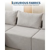 Garvee 108″ Comfy Cloud Sectional Couch with Chaise, L Shaped Boneless Sofa | Gray Couches for Living Room, Modular Sofa Couch & Bed, No Assembly Required, (Gray, Left Facing Chaise)(Beige – Left)