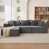 Garvee 108″ Comfy Cloud Sectional Couch with Chaise, L Shaped Boneless Sofa | Gray Couches for Living Room, Modular Sofa Couch & Bed, No Assembly Required, (Gray, Left Facing Chaise)(Gray – Left)