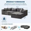 Garvee 108″ Comfy Cloud Sectional Couch with Chaise, L Shaped Boneless Sofa | Gray Couches for Living Room, Modular Sofa Couch & Bed, No Assembly Required, (Gray, Left Facing Chaise)(Gray – Left)