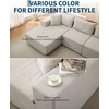 Garvee 108″ Comfy Cloud Sectional Couch with Chaise, L Shaped Boneless Sofa | Gray Couches for Living Room, Modular Sofa Couch & Bed, No Assembly Required, (Gray, Left Facing Chaise)(Beige – Left)