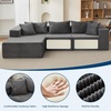 Garvee 108″ Comfy Cloud Sectional Couch with Chaise, L Shaped Boneless Sofa | Gray Couches for Living Room, Modular Sofa Couch & Bed, No Assembly Required, (Gray, Left Facing Chaise)(Gray – Left)