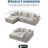 Garvee 108″ Comfy Cloud Sectional Couch with Chaise, L Shaped Boneless Sofa | Gray Couches for Living Room, Modular Sofa Couch & Bed, No Assembly Required, (Gray, Left Facing Chaise)(Beige – Left)