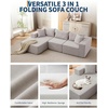 Garvee 108″ Comfy Cloud Sectional Couch with Chaise, L Shaped Boneless Sofa | Gray Couches for Living Room, Modular Sofa Couch & Bed, No Assembly Required, (Gray, Left Facing Chaise)(Beige – Left)