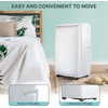 Garvee 14,000 BTU Portable Air Conditioner for Room Up to 750 Sq.Ft, 4 in-1 AC Unit with Cooling, Fan, Dehumidifier & Sleep Mode, Remote Control & Window Kit Included for Home, Office, Apartment,White