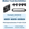 Garvee 180x60x35 Rubber Tracks Set of 2 – Mini Excavator Replacement Tracks with High-Strength Rubber, Heavy Duty and Tear-Resistant(1860-A)
