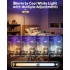 Garvee 3-in-1 Floor Lamp, Cycle Color Transition Ambient LED, Ripple Water Light and Star Projector w/ 350° Rotating Design, Magnetic Remote Control, Timer for Bedroom Living Room(Black)