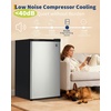 Garvee 4.5 Cu.Ft Mini Fridge with Freezer, Low Noise< 38dB, Compact Refrigerator w/Reversible Door, Adjustable Thermostat, Energy-Efficient Small Fridge for Bedroom, Office, Dorm