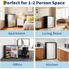Garvee 4.5 Cu.Ft Mini Fridge with Freezer, Low Noise< 38dB, Compact Refrigerator w/Reversible Door, Adjustable Thermostat, Energy-Efficient Small Fridge for Bedroom, Office, Dorm