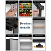 Garvee 4.5 Cubic Feet Compact Freezer-Fridge Combo, Ultra-Quiet Operation, Reversible Door Mini Refrigerator, Adjustable Temperature Control, Energy Saving Small Fridge for Bedroom Home Office Dorm