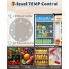 Garvee 4.5 Cubic Feet Compact Freezer-Fridge Combo, Ultra-Quiet Operation, Reversible Door Mini Refrigerator, Adjustable Temperature Control, Energy Saving Small Fridge for Bedroom Home Office Dorm