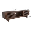 Garvee 63 Inch TV Stand for TVs up to 65 Inch, Farmhouse TV Stand with Louvered Door, Mid Century Entertainment Center with Storage, TV and Media Console for Living Room, Walnut(Walnut-louvered Door)