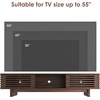 Garvee 63 Inch TV Stand for TVs up to 65 Inch, Farmhouse TV Stand with Louvered Door, Mid Century Entertainment Center with Storage, TV and Media Console for Living Room, Walnut(Walnut-louvered Door)
