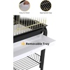 Garvee Bird Cage, 57‘’H Open-Top Durable Bird Cage w/Rolling Stand, Removable Tray, Extra Storage Stand, Brakable Casters,Large Dorr for Access, Indoor& Outdoor Use for Birds(Black and Gold)