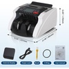 Garvee Money Counter Machine with Value Count, Dollar Euro UV/MG/IR/DD/MT Counterfeit Detection, Bill Counter with Batch Add Value Count Modes, LCD Display for Business Retail Store