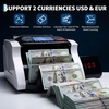 Garvee Money Counter Machine with Value Count, Dollar Euro UV/MG/IR/DD/MT Counterfeit Detection, Bill Counter with Batch Add Value Count Modes, LCD Display for Business Retail Store