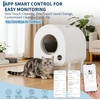 Garvee Self-Cleaning Cat Litter Box, Automatic Smart Pet Litter Box, Large Capacity for Multiple Cats, WiFi-Enabled App Control with Safety Sensors w/Garage Bags(White)