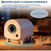 Garvee Self-Cleaning Cat Litter Box, Automatic Smart Pet Litter Box, Large Capacity for Multiple Cats, WiFi-Enabled App Control with Safety Sensors w/Garage Bags(White)