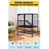 Garvee Small Animal Cage, 40 ”L Animal Cage for Bunny Hutch with Detachable Stand,Ramp, Extra Platform RemovableTray for Chinchilla, Rabbit, Guinea Pigs, Hedgehog, Gerbil(30.0″L x 20.0″W x 36.0″H)
