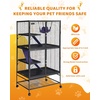 Garvee Small Animal Cage, 40 ”L Animal Cage for Bunny Hutch with Detachable Stand,Ramp, Extra Platform RemovableTray for Chinchilla, Rabbit, Guinea Pigs, Hedgehog, Gerbil(36.0″L x 23.0″W x 64.0″H)