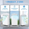 GarveeHome 14,000 BTU Portable Air Conditioners, Portable AC Unit with Remote Control for Rooms up to 750 Sq.Ft, 3 in-1 Air Conditioner with Fan & Dehumidifier Mode, Energy Saving Sleep Mode(White)