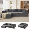 Garvee 108″ Comfy Cloud Sectional Couch with Chaise, L Shaped Boneless Sofa | Gray Couches for Living Room, Modular Sofa Couch & Bed, No Assembly Required, (Gray, Left Facing Chaise)(Gray – Left)