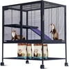 Garvee Small Animal Cage, 40 ”L Animal Cage for Bunny Hutch with Detachable Stand,Ramp, Extra Platform RemovableTray for Chinchilla, Rabbit, Guinea Pigs, Hedgehog, Gerbil(30.0″L x 20.0″W x 36.0″H)