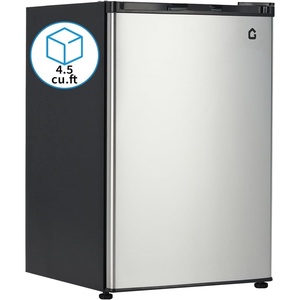 Garvee 4.5 Cu.Ft Mini Fridge with Freezer, Low Noise< 38dB, Compact Refrigerator w/Reversible Door, Adjustable Thermostat, Energy-Efficient Small Fridge for Bedroom, Office, Dorm