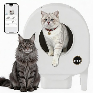 Garvee Self-Cleaning Cat Litter Box, Automatic Smart Pet Litter Box, Large Capacity for Multiple Cats, WiFi-Enabled App Control with Safety Sensors w/Garage Bags(White)