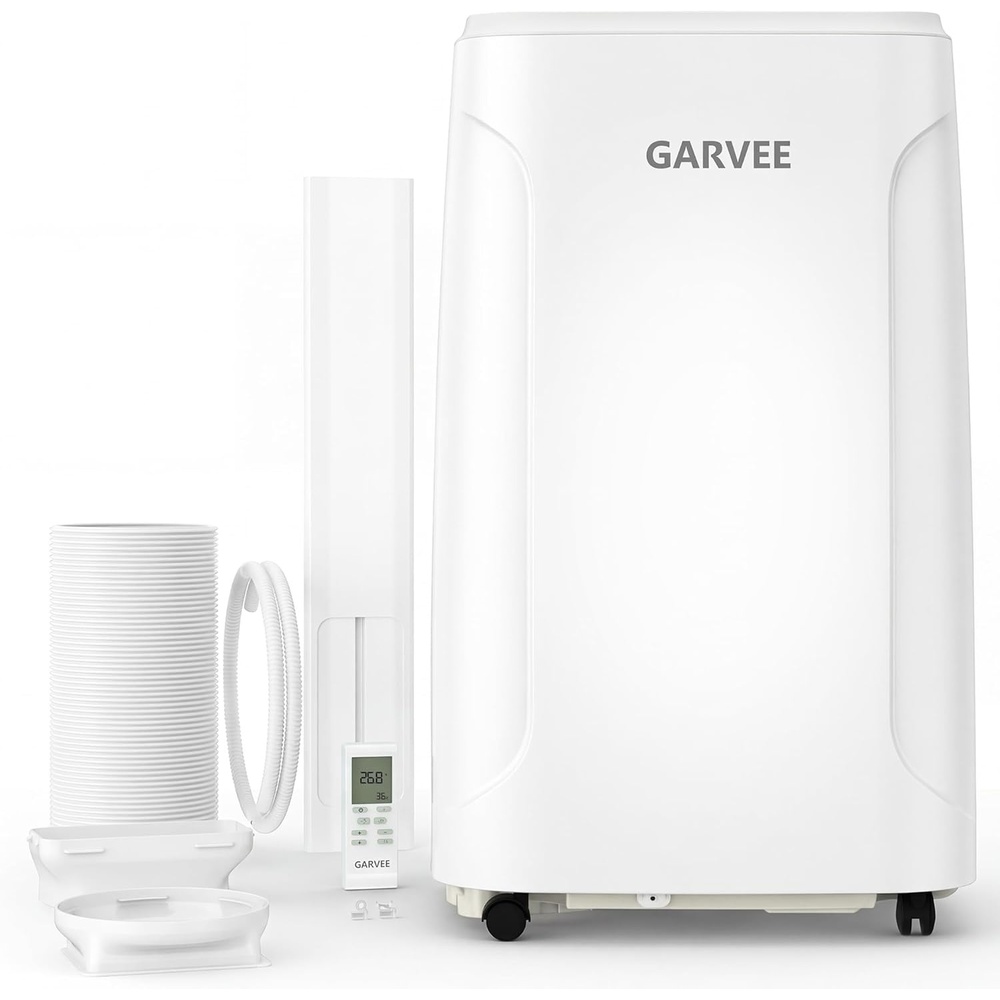 image:imageGarvee Portable Air Conditioner 14000BTU Remote Control Portable AC Unit Dehumidifier Fan 850SqFt CoolDrySwingQuiteLCD DisplayFast Cool Air Purification1400W CEER783GreyGray
