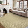 3×5 Non Slip Oval Rugs for Living Room Bedroom Dining Room Modern Textured Non Slip Low Pile Indoor Carpet Soft Non-Shedding Foldable Area Rug Perfect for Laundry Room Home Office, Taupe(Taupe)