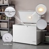 Garvee 14.5cuft Chest Freezer, Large Capacity Freezer Stand Alone with 6 Movable Wheels, Mechanical Temperature Control, 2 Removable Baskets, for Garage/Home/Office, White(14.5 Cubic Feet)