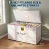 Garvee 14.5cuft Chest Freezer, Large Capacity Freezer Stand Alone with 6 Movable Wheels, Mechanical Temperature Control, 2 Removable Baskets, for Garage/Home/Office, White(14.5 Cubic Feet)