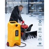 Garvee 16 Gallon Gas Can, Fuel Tank Container with LE Fluid Transfer Manual 10 FT Siphon Pump, Portable Diesel Gas Storage Caddy w/Wheels for Car, ATV, Weeder, Boat, Tractor,Snow Blower,Generator(Yellow)