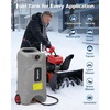 Garvee 16 Gallon Gas Can, Fuel Tank Container with LE Fluid Transfer Manual 10 FT Siphon Pump, Portable Diesel Gas Storage Caddy w/Wheels for Car, ATV, Weeder, Boat, Tractor,Snow Blower,Generator(Grey)