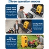Garvee 16 Gallon Gas Can, Fuel Tank Container with LE Fluid Transfer Manual 10 FT Siphon Pump, Portable Diesel Gas Storage Caddy w/Wheels for Car, ATV, Weeder, Boat, Tractor,Snow Blower,Generator(Yellow)
