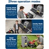 Garvee 16 Gallon Gas Can, Fuel Tank Container with LE Fluid Transfer Manual 10 FT Siphon Pump, Portable Diesel Gas Storage Caddy w/Wheels for Car, ATV, Weeder, Boat, Tractor,Snow Blower,Generator(Grey)