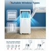 Garvee 8000 BTUs Portable Air Conditioner,Up to 350 Sq.Ft. Remote Control 48dB Portable AC Unit, Dehumidifier, Fan, Sleep, 24H Timer&Installation Kit, DOE Certified, Ceer 6.2, White+Black Panel(Black)