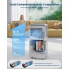 Garvee 8000 BTUs Portable Air Conditioner,Up to 350 Sq.Ft. Remote Control 48dB Portable AC Unit, Dehumidifier, Fan, Sleep, 24H Timer&Installation Kit, DOE Certified, Ceer 6.2, White+Black Panel(White)