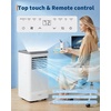 Garvee 8000 BTUs Portable Air Conditioner,Up to 350 Sq.Ft. Remote Control 48dB Portable AC Unit, Dehumidifier, Fan, Sleep, 24H Timer&Installation Kit, DOE Certified, Ceer 6.2, White+Black Panel(White)