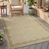 Garvee 9×12 Indoor Outdoor Rugs Easy Jute Scalloped Living Room Rugs with Non Slip Backing, Modern Border Washable Rug Stain Resistant Non Shedding Neutral Mats for Dining Room, Bedroom, Patio, Brown(Neutral|nature)