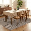 Garvee 9×12 Indoor Outdoor Rugs Easy Jute Scalloped Living Room Rugs with Non Slip Backing, Modern Border Washable Rug Stain Resistant Non Shedding Neutral Mats for Dining Room, Bedroom, Patio, Brown(Striped|nature)