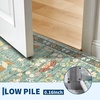 Garvee 9×12 Washable Area Rug, Non-Slip Low Pile Rug with Butterfly Floral, Stain Resistance Carpet for Living Room, Bedroom, Dining Room, Black(Light Green)