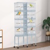 Garvee Bird Cage, 23”L Stackable Breeding Bird Cage, Divided Breeder Cage w/Individual Removeble Tray, Application for Conure,Macaw,Budgie,Cockatiel,Lovebirds,Parakeet(33”L x 69”H)