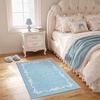 Garvee Camel Rug for Entryway Floor, Solid Bow Rugs for Bedroom Dorm, 2×3 Washable Rug Soft Low Pile Non Slip Kitchen Mat for Laundry Room Nursery Bedroom Decor Bathroom Carpet(Blue)